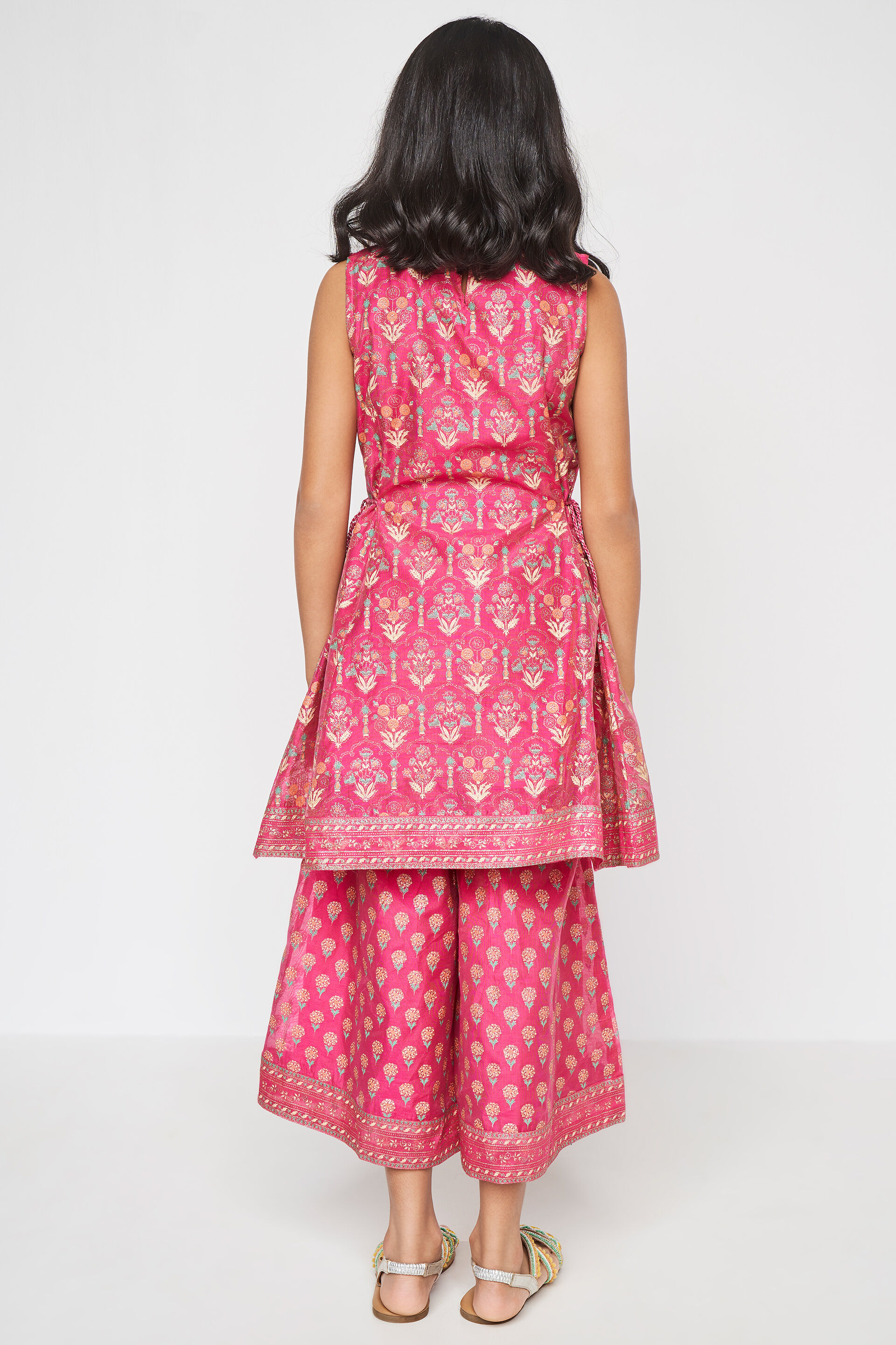 Pink Floral Flared Suit, Pink, image 5